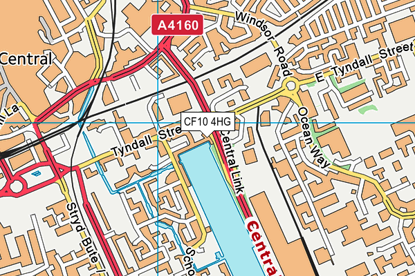 CF10 4HG map - OS VectorMap District (Ordnance Survey)