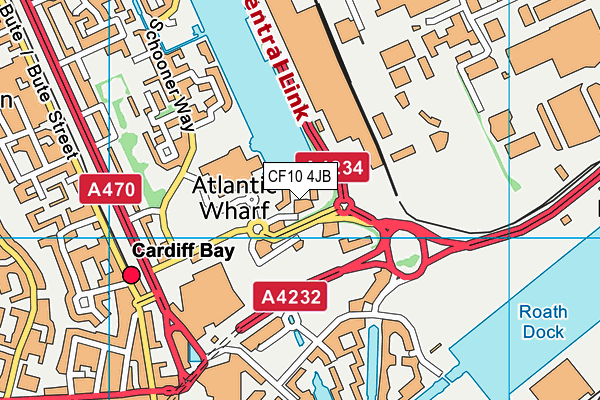 CF10 4JB map - OS VectorMap District (Ordnance Survey)