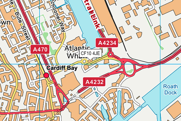 CF10 4JE map - OS VectorMap District (Ordnance Survey)