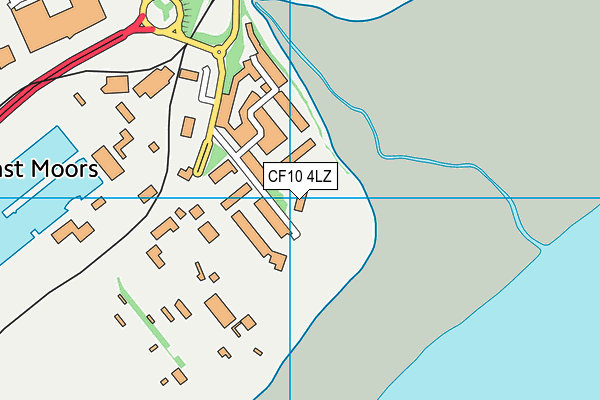 CF10 4LZ map - OS VectorMap District (Ordnance Survey)