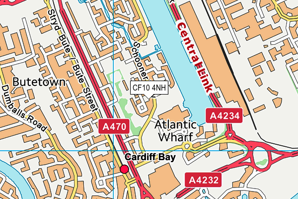 CF10 4NH map - OS VectorMap District (Ordnance Survey)