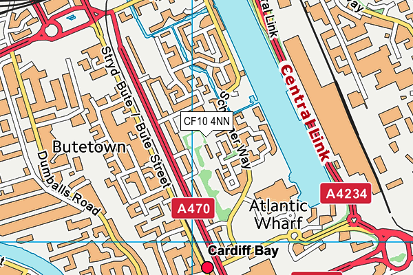 CF10 4NN map - OS VectorMap District (Ordnance Survey)