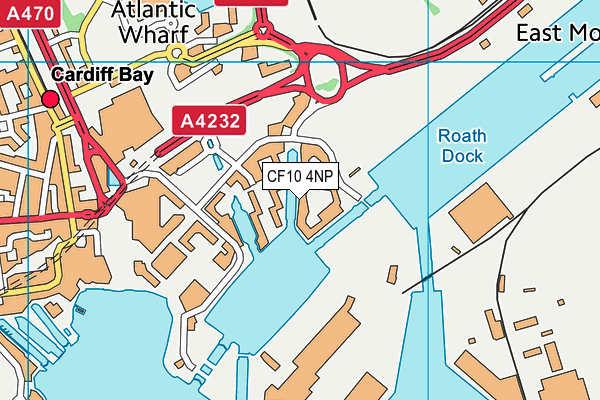 CF10 4NP map - OS VectorMap District (Ordnance Survey)