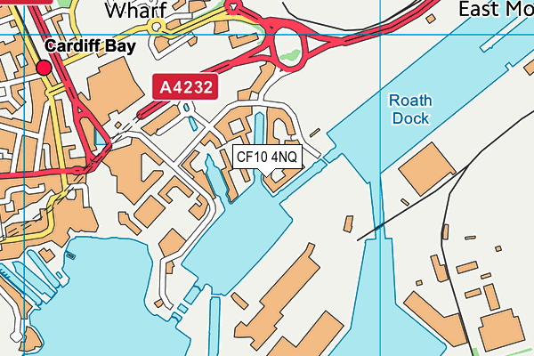 CF10 4NQ map - OS VectorMap District (Ordnance Survey)