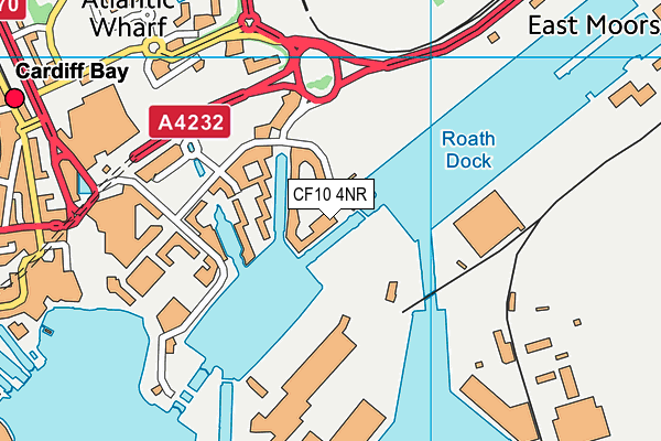 CF10 4NR map - OS VectorMap District (Ordnance Survey)