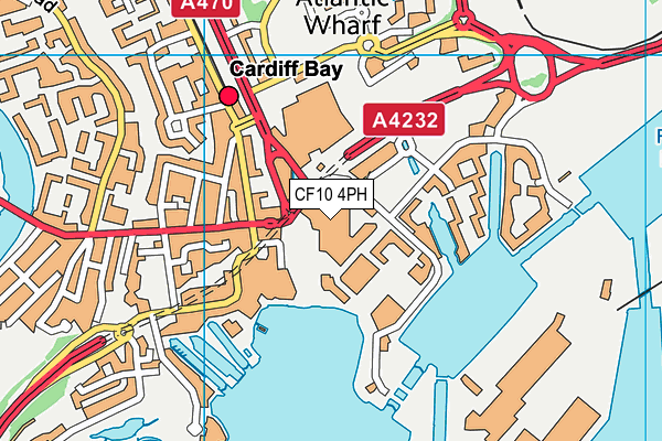 CF10 4PH map - OS VectorMap District (Ordnance Survey)