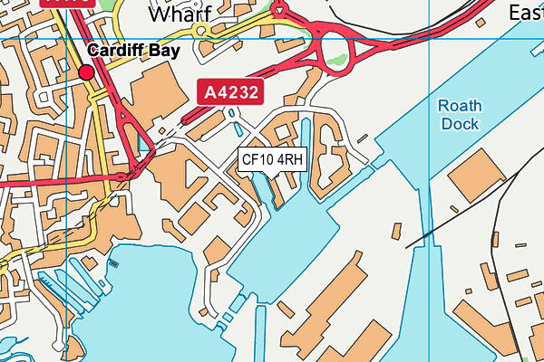 CF10 4RH map - OS VectorMap District (Ordnance Survey)