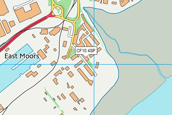 CF10 4SP map - OS VectorMap District (Ordnance Survey)