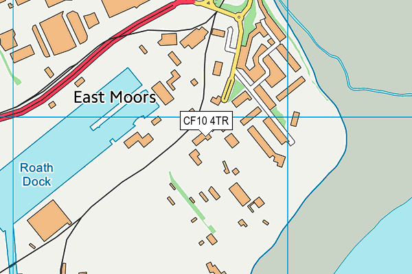 CF10 4TR map - OS VectorMap District (Ordnance Survey)