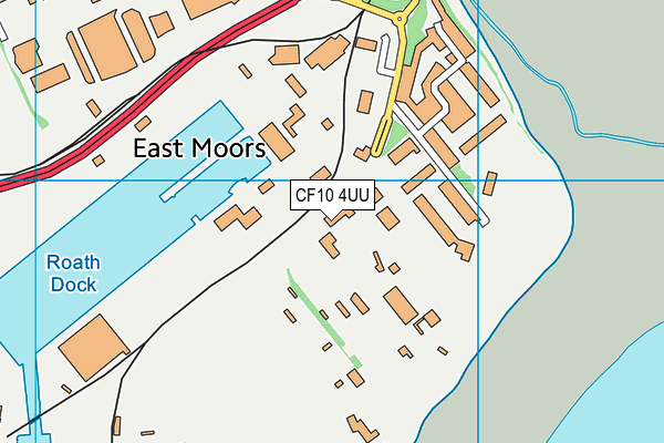 CF10 4UU map - OS VectorMap District (Ordnance Survey)