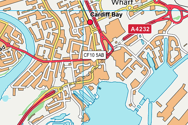 CF10 5AB map - OS VectorMap District (Ordnance Survey)