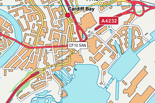 CF10 5AN map - OS VectorMap District (Ordnance Survey)