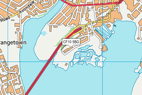 CF10 5BG map - OS VectorMap District (Ordnance Survey)