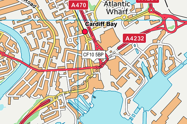 CF10 5BP map - OS VectorMap District (Ordnance Survey)