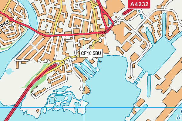 CF10 5BU map - OS VectorMap District (Ordnance Survey)