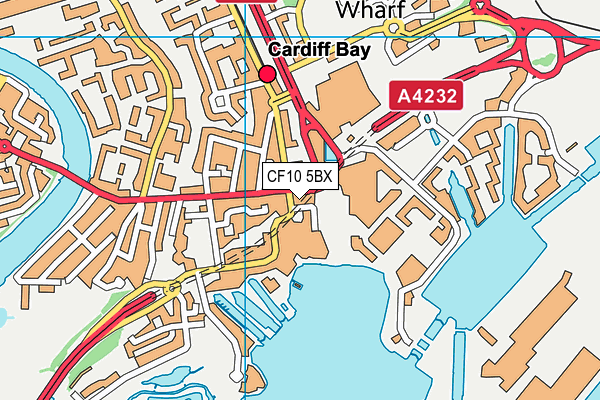 CF10 5BX map - OS VectorMap District (Ordnance Survey)