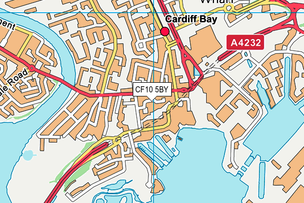 CF10 5BY map - OS VectorMap District (Ordnance Survey)