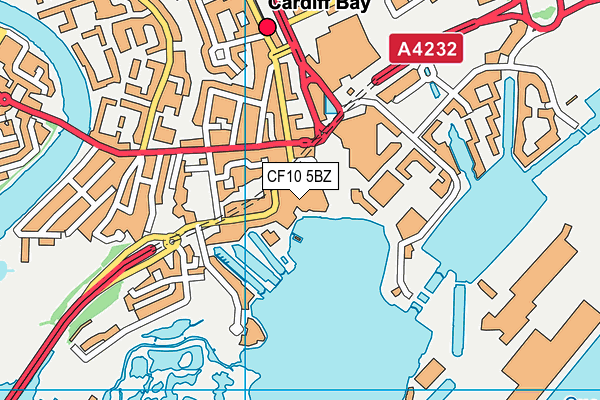 CF10 5BZ map - OS VectorMap District (Ordnance Survey)