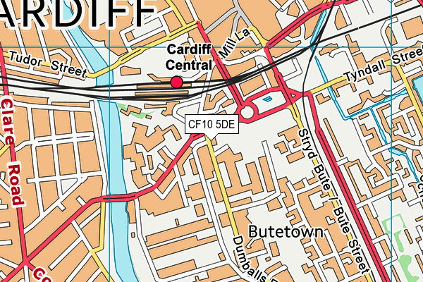 CF10 5DE map - OS VectorMap District (Ordnance Survey)