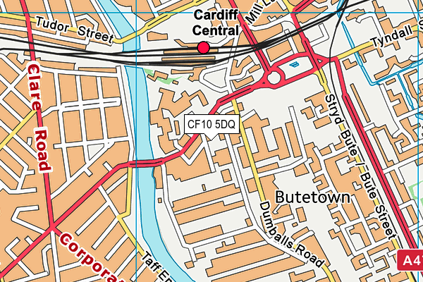 CF10 5DQ map - OS VectorMap District (Ordnance Survey)