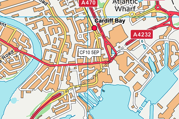 CF10 5EP map - OS VectorMap District (Ordnance Survey)