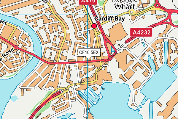 CF10 5EX map - OS VectorMap District (Ordnance Survey)