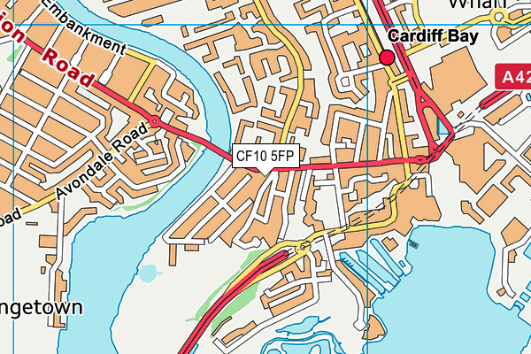 CF10 5FP map - OS VectorMap District (Ordnance Survey)