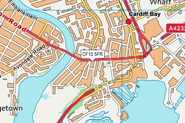 CF10 5FR map - OS VectorMap District (Ordnance Survey)