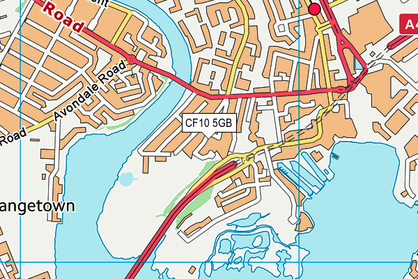 CF10 5GB map - OS VectorMap District (Ordnance Survey)