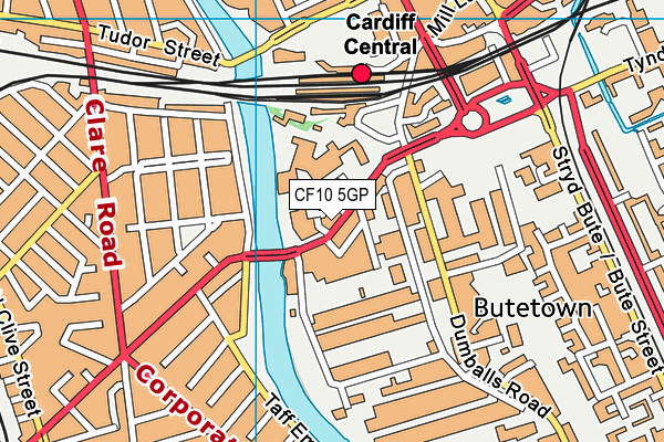 CF10 5GP map - OS VectorMap District (Ordnance Survey)