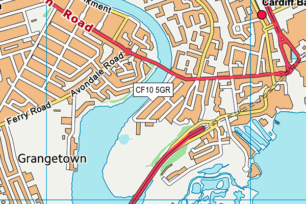 CF10 5GR map - OS VectorMap District (Ordnance Survey)