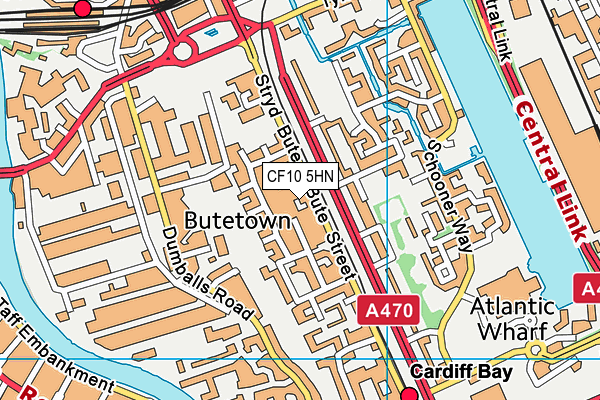 CF10 5HN map - OS VectorMap District (Ordnance Survey)