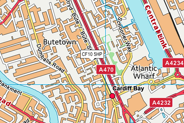 CF10 5HP map - OS VectorMap District (Ordnance Survey)