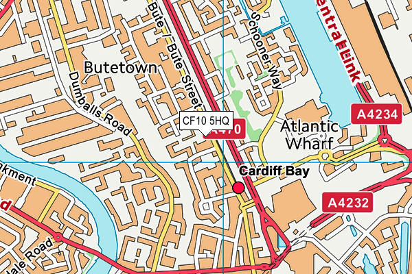 CF10 5HQ map - OS VectorMap District (Ordnance Survey)