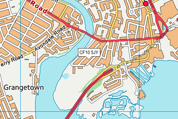 CF10 5JY map - OS VectorMap District (Ordnance Survey)