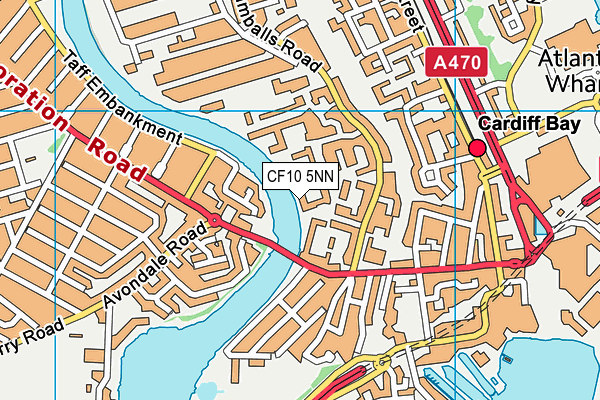 CF10 5NN map - OS VectorMap District (Ordnance Survey)