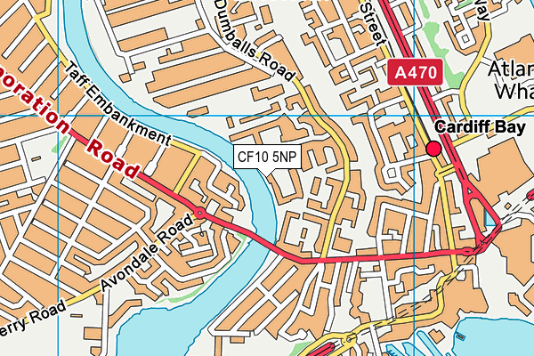 CF10 5NP map - OS VectorMap District (Ordnance Survey)