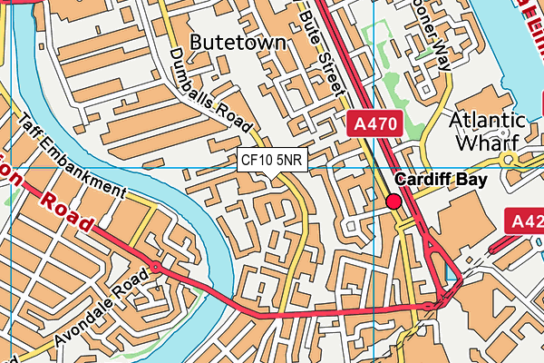 CF10 5NR map - OS VectorMap District (Ordnance Survey)