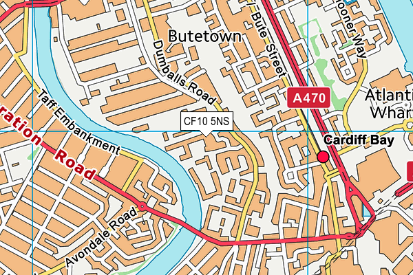 CF10 5NS map - OS VectorMap District (Ordnance Survey)