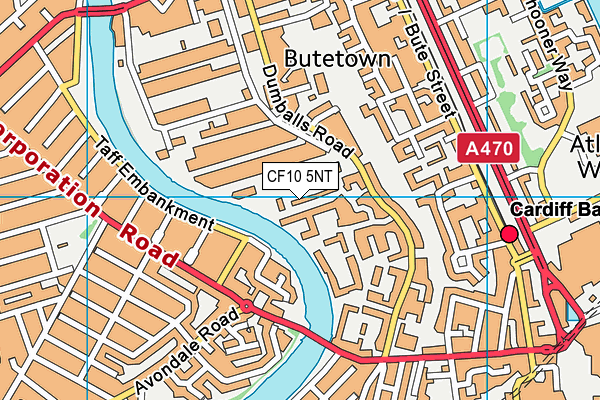 CF10 5NT map - OS VectorMap District (Ordnance Survey)