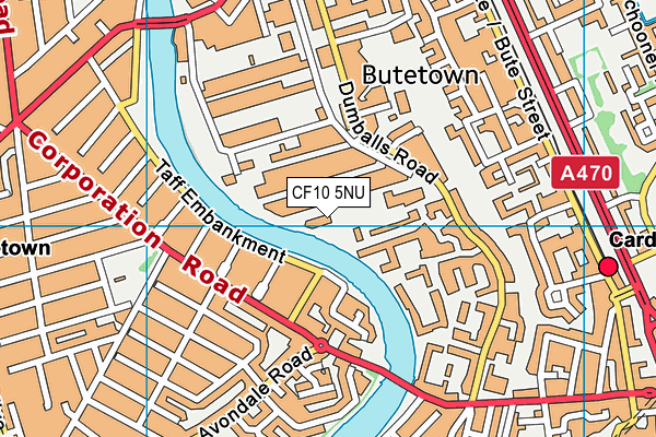 CF10 5NU map - OS VectorMap District (Ordnance Survey)