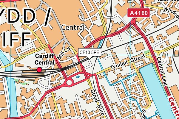 CF10 5PE map - OS VectorMap District (Ordnance Survey)