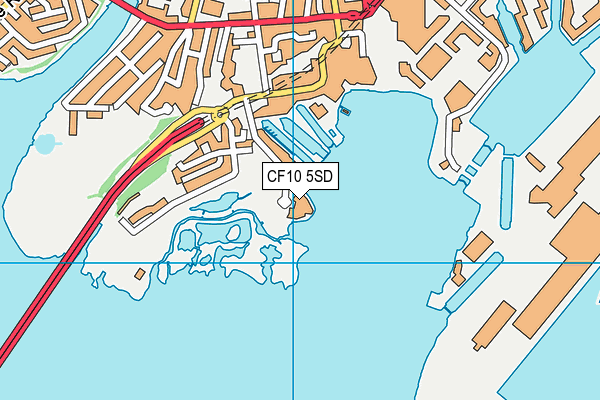 CF10 5SD map - OS VectorMap District (Ordnance Survey)