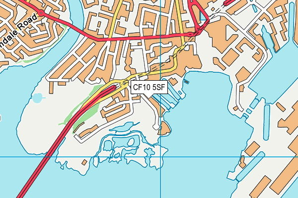 CF10 5SF map - OS VectorMap District (Ordnance Survey)