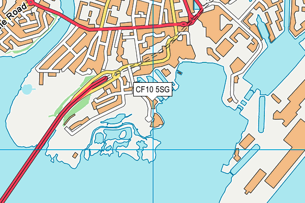 CF10 5SG map - OS VectorMap District (Ordnance Survey)