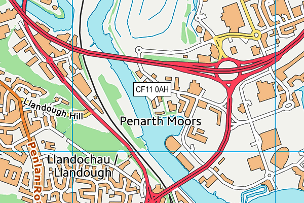 CF11 0AH map - OS VectorMap District (Ordnance Survey)