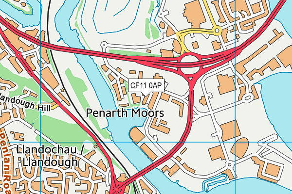 CF11 0AP map - OS VectorMap District (Ordnance Survey)