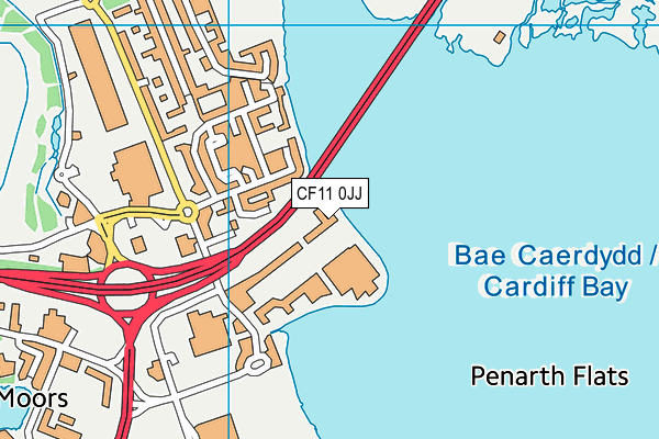 CF11 0JJ map - OS VectorMap District (Ordnance Survey)