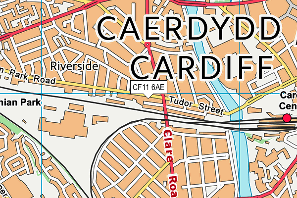 CF11 6AE map - OS VectorMap District (Ordnance Survey)