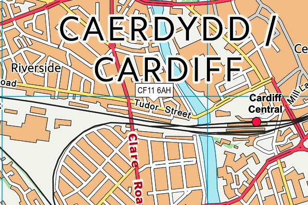 CF11 6AH map - OS VectorMap District (Ordnance Survey)